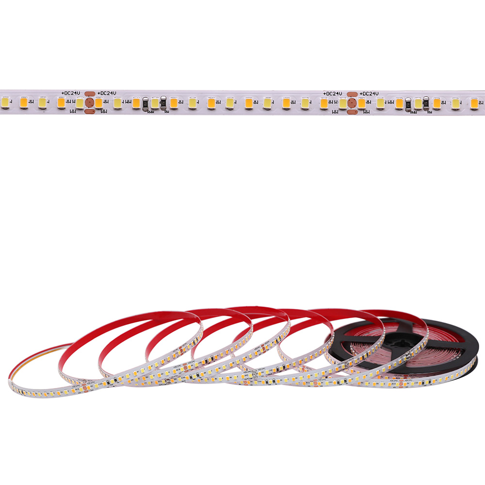 24V 8mm CCT Tunable White LED Strip, Warm White + Pure White 2835 LEDs